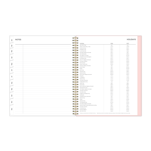 slide 9 of 9, Blue Sky 2026 Blue Sky Weekly/Monthly Planner, 8-1/2"" x 11"", Big Peony, January To December, 152665, 1 ct