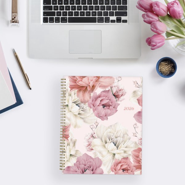 slide 8 of 9, Blue Sky 2026 Blue Sky Weekly/Monthly Planner, 8-1/2"" x 11"", Big Peony, January To December, 152665, 1 ct