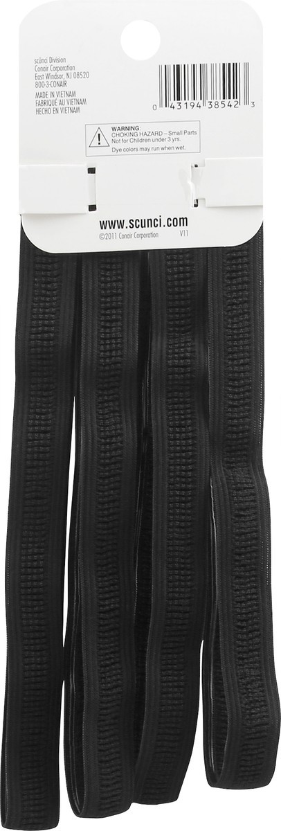 slide 6 of 6, scünci Hair Bands Assorted Colors No Slip Grip, 4 ct