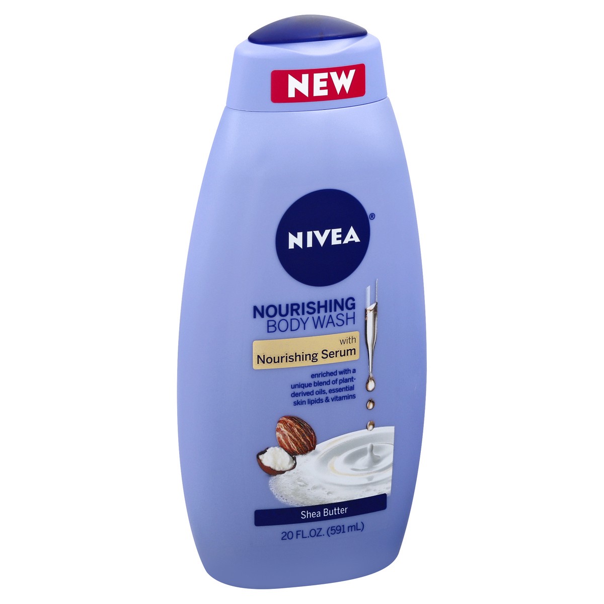 slide 2 of 9, Nivea Shea Butter Body Wash with Nourishing Serum 20 fl oz, 20 fl oz