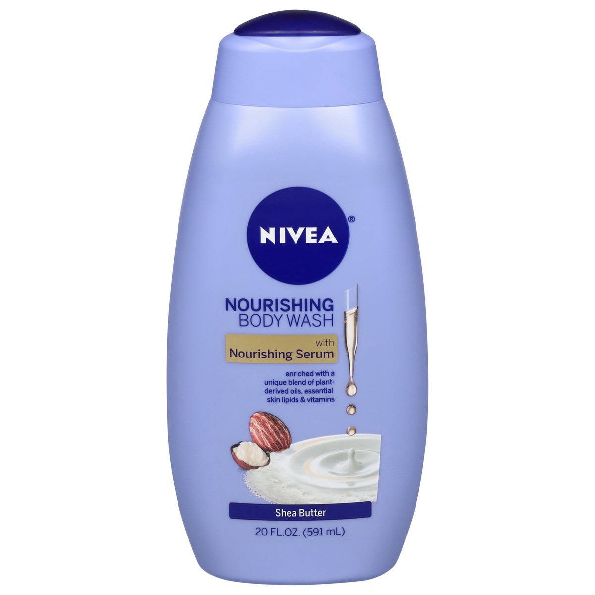 slide 1 of 9, Nivea Shea Butter Body Wash with Nourishing Serum 20 fl oz, 20 fl oz