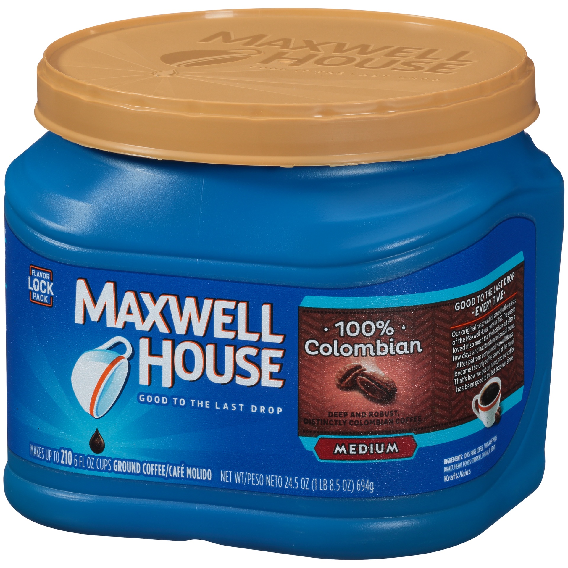 slide 4 of 6, Maxwell House 100% Colombian Medium Roast Ground Coffee, 28 oz