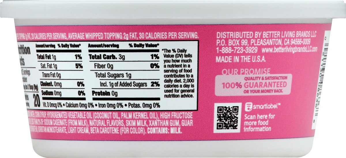 slide 6 of 7, Signature Select Reduced Fat Whipped Topping 8 oz, 8 oz