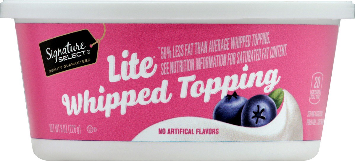 slide 2 of 7, Signature Select Reduced Fat Whipped Topping 8 oz, 8 oz