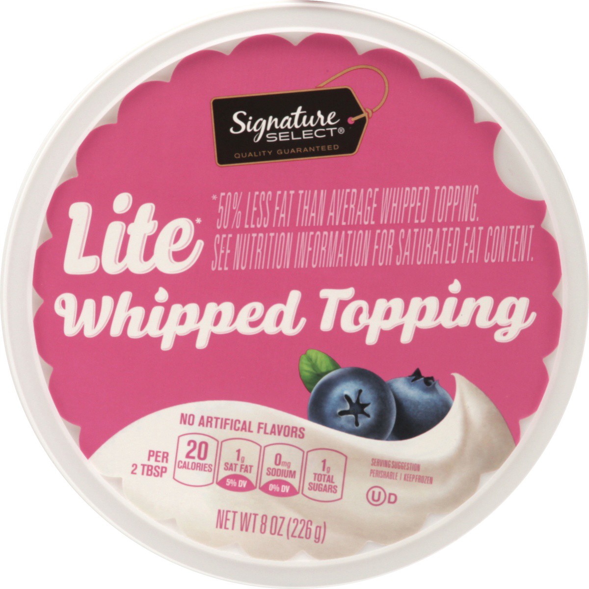 slide 3 of 7, Signature Select Reduced Fat Whipped Topping 8 oz, 8 oz