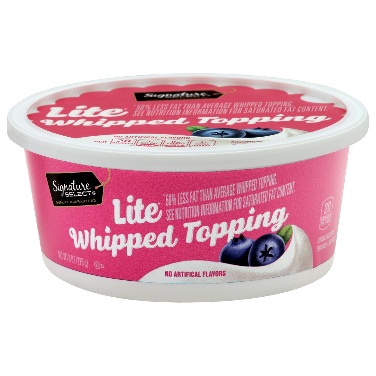 slide 1 of 7, Signature Select Reduced Fat Whipped Topping 8 oz, 8 oz