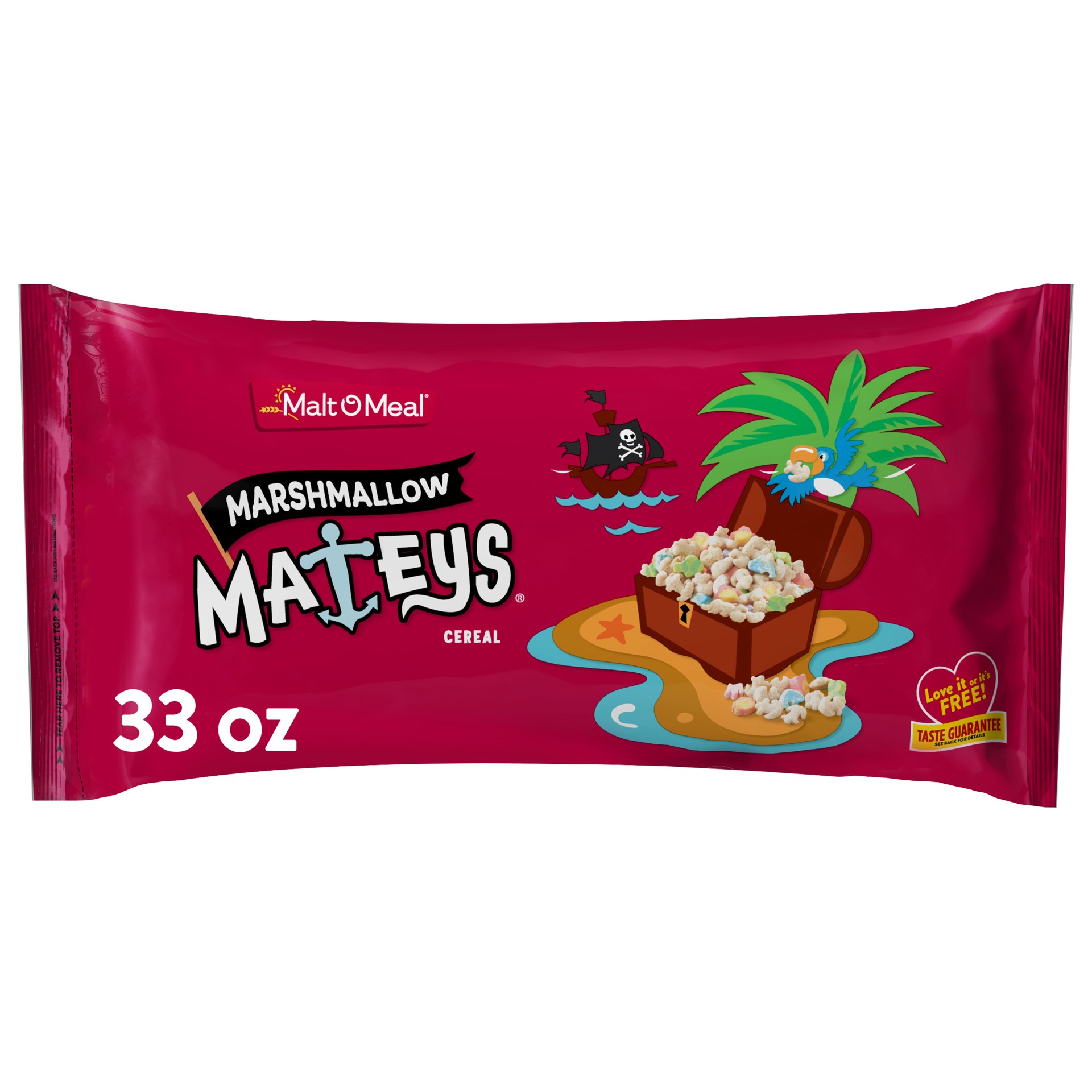 slide 1 of 13, Malt-O-Meal Marshmallow Mateys Breakfast Cereal with Marshmallow Bits, 33 OZ Bag, 33 oz