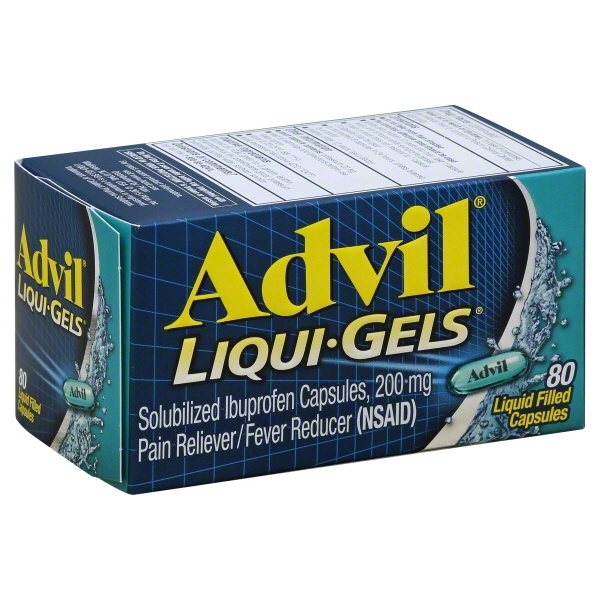 slide 1 of 2, Advil Liqui Gels Ibuprofen Liquid Capsules, 80 ct; 200 mg