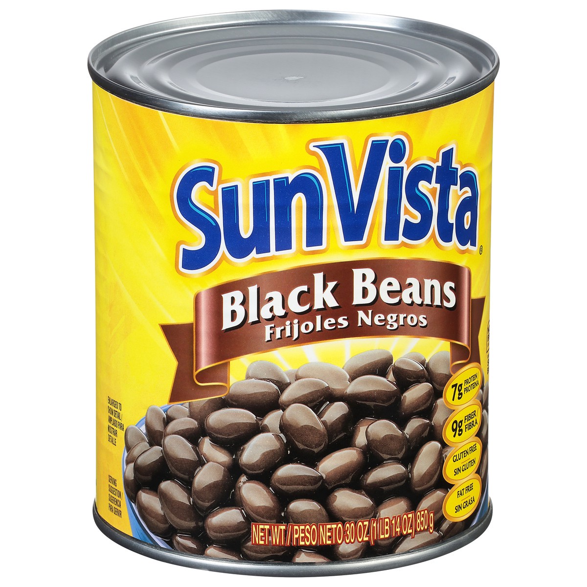 slide 2 of 9, SunVista Black Beans 30 oz, 30 oz