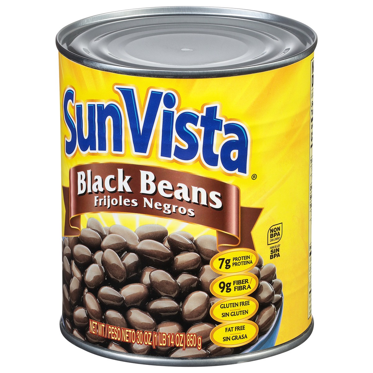 slide 6 of 9, SunVista Black Beans 30 oz, 30 oz