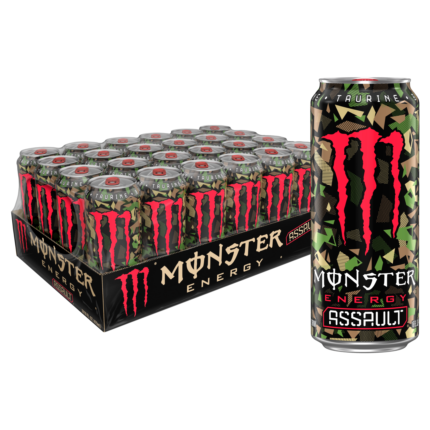 slide 1 of 5, Monster Energy Monster Assault, Energy Drink (Pack of 24 - 16 oz, 16 oz