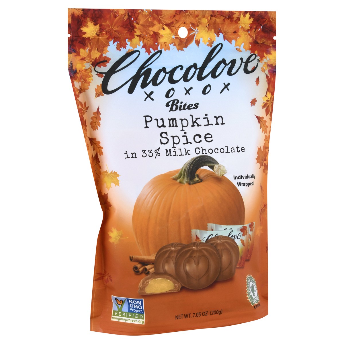slide 3 of 9, Chocolove Pumpkin Spice Bites, 7.05 oz
