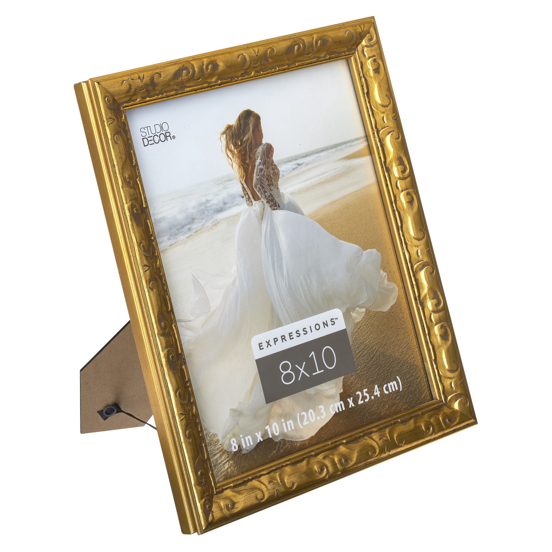 slide 5 of 5, Expressions Gold Ornate Frame By Studio Decor, 8 in x 10 in