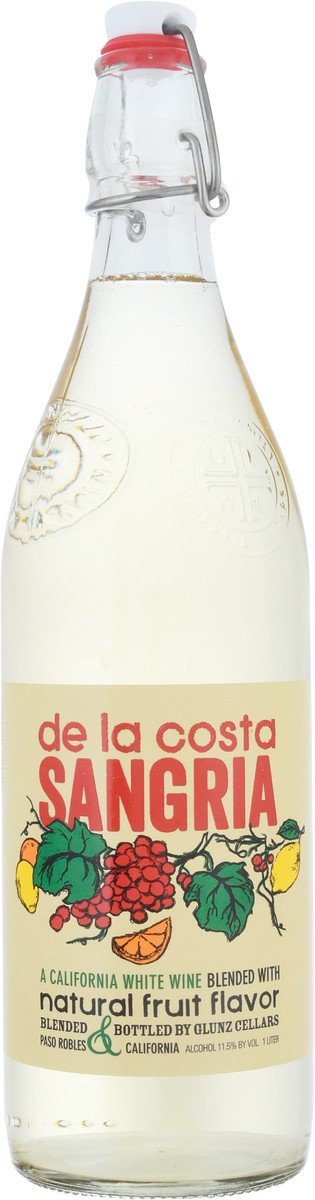 slide 7 of 11, De La Costa Sangria California White Wine 1 lt, 1 l