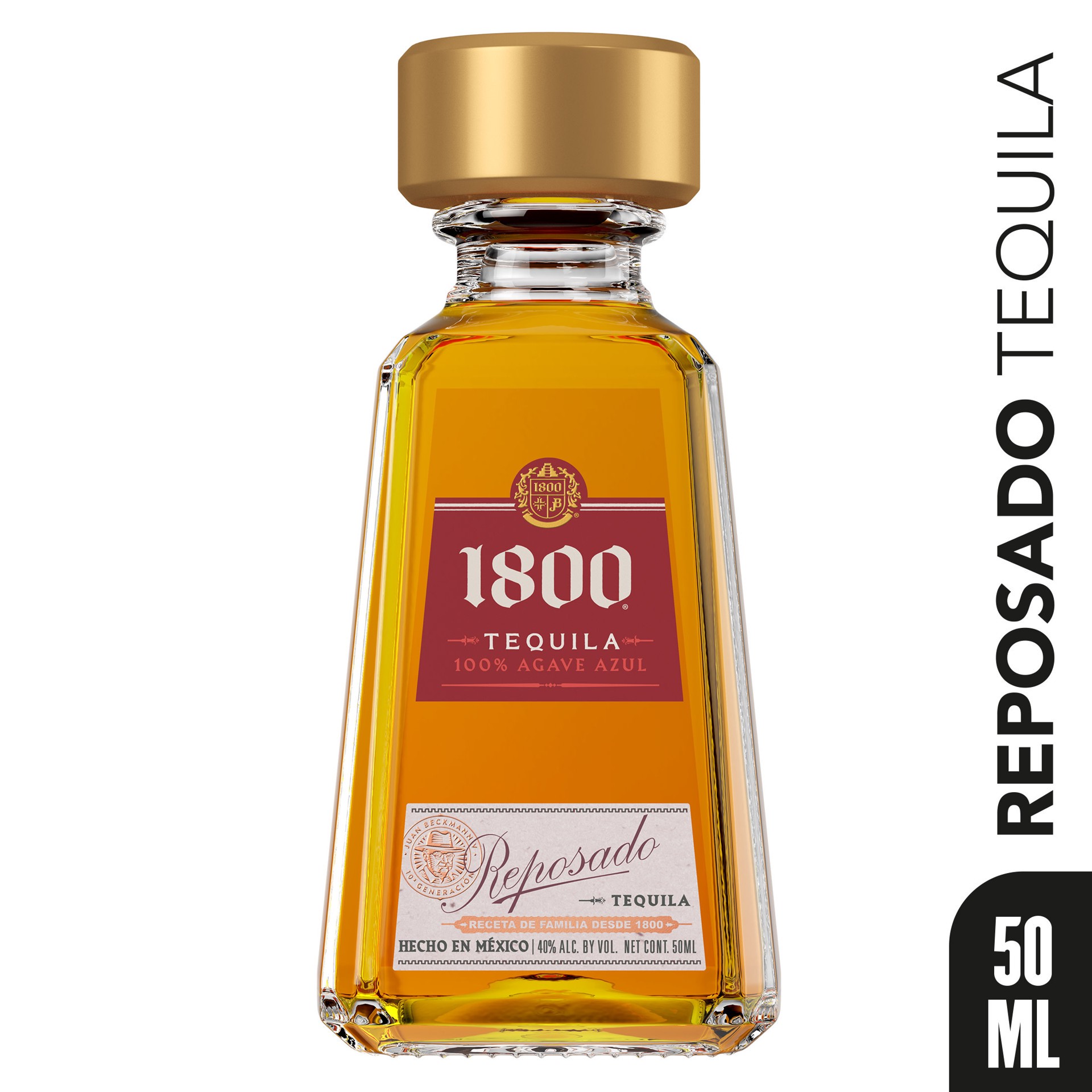 slide 1 of 10, 1800 Tequila Reposado 80 Proof - 50 ml, 50 ml