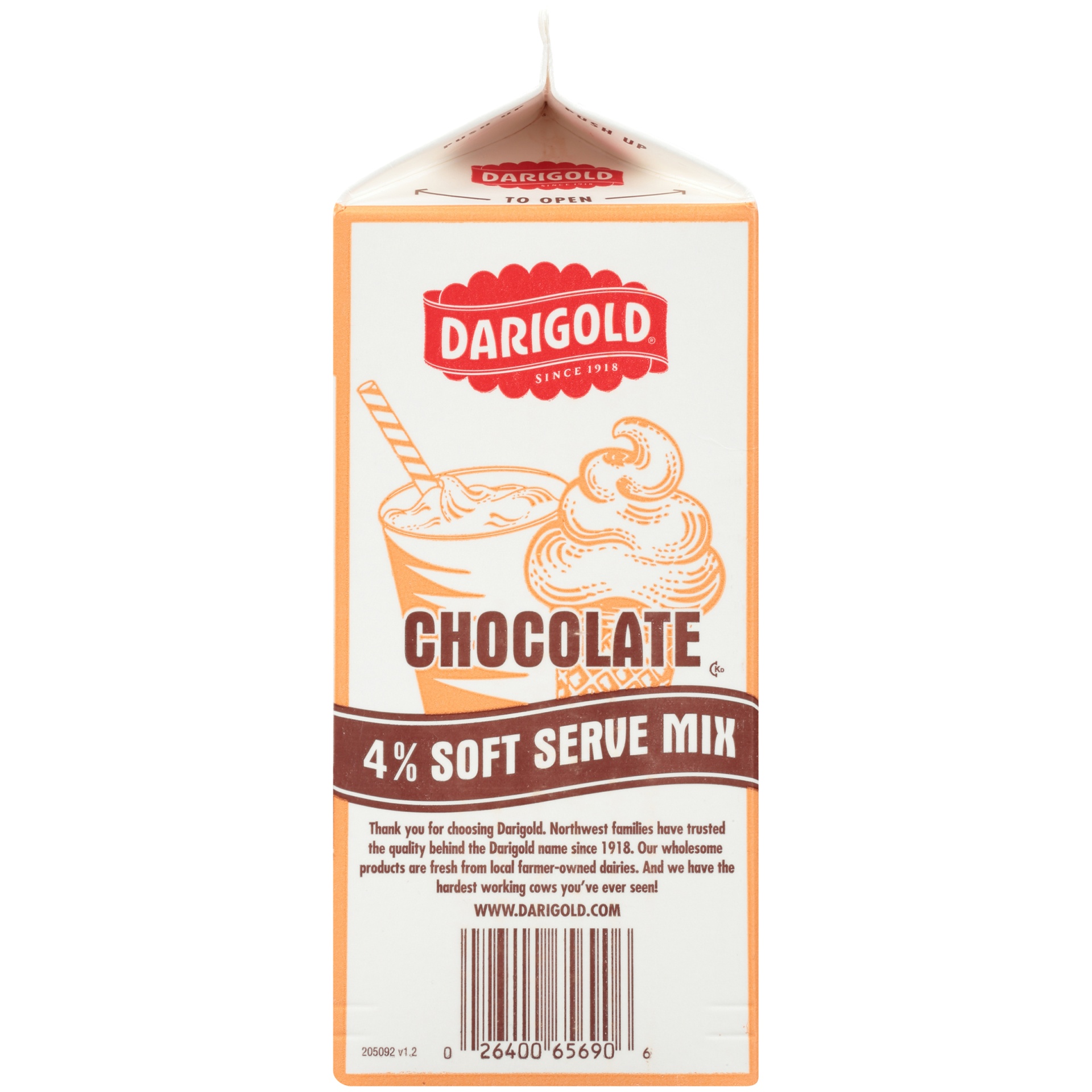 slide 3 of 7, Darigold Soft Serve 4% Chocolate, 64 oz