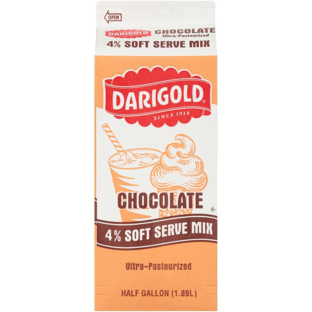 slide 1 of 7, Darigold Soft Serve 4% Chocolate, 64 oz