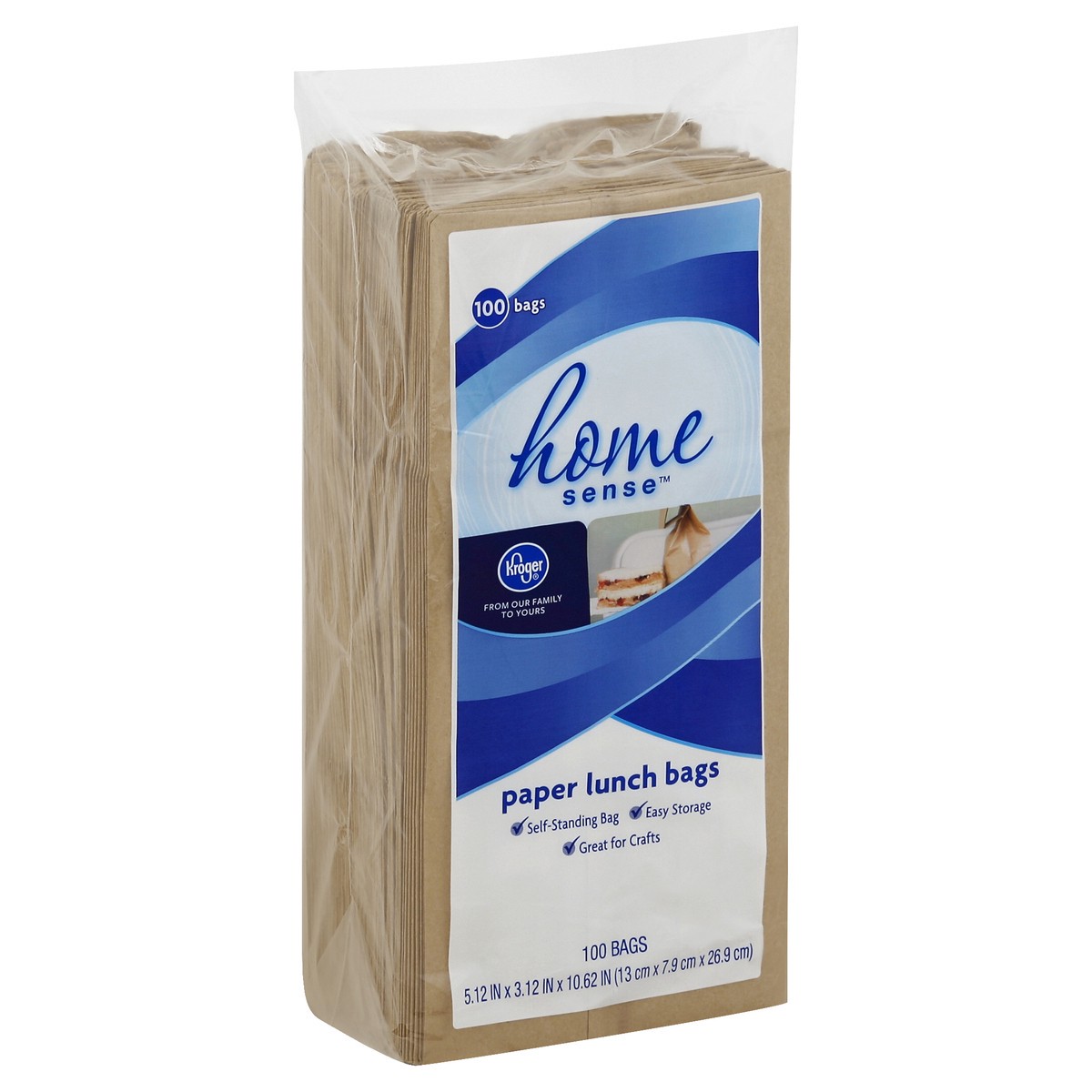 slide 5 of 5, Kroger Paper Lunch Bags, 100 ct