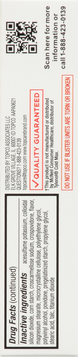 slide 5 of 9, TopCare Cold Relief W/Asprin, Day Multisymptom Caplets-Topcare, 24 ct