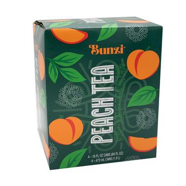 slide 1 of 1, Hy-Vee Peach Tea 4/16 Oz, 64 oz
