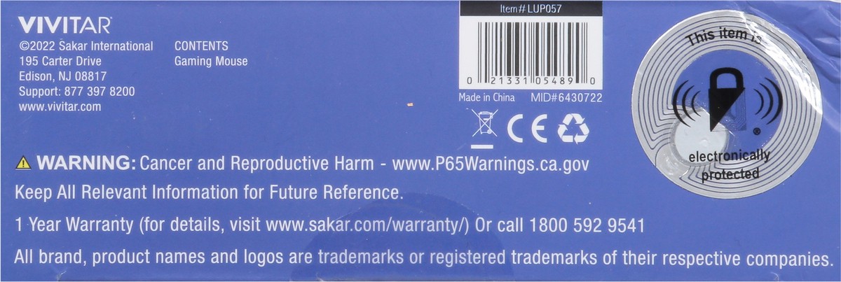 slide 2 of 11, Vivitar Pro Gaming Mouse with Braided Cable 1 ea, 1 ct