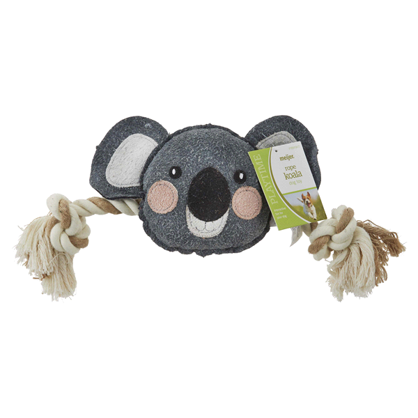 slide 1 of 1, Meijer Into The Wild Koala Head on Rope Dog Toy, 1 ct