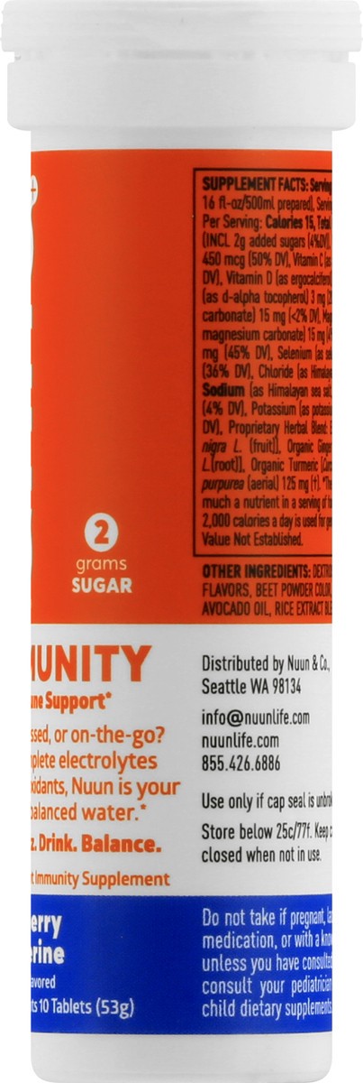 slide 9 of 9, Nuun Hydration Tablets Blueberry Tangerine Immunity 10 ea, 10 ct