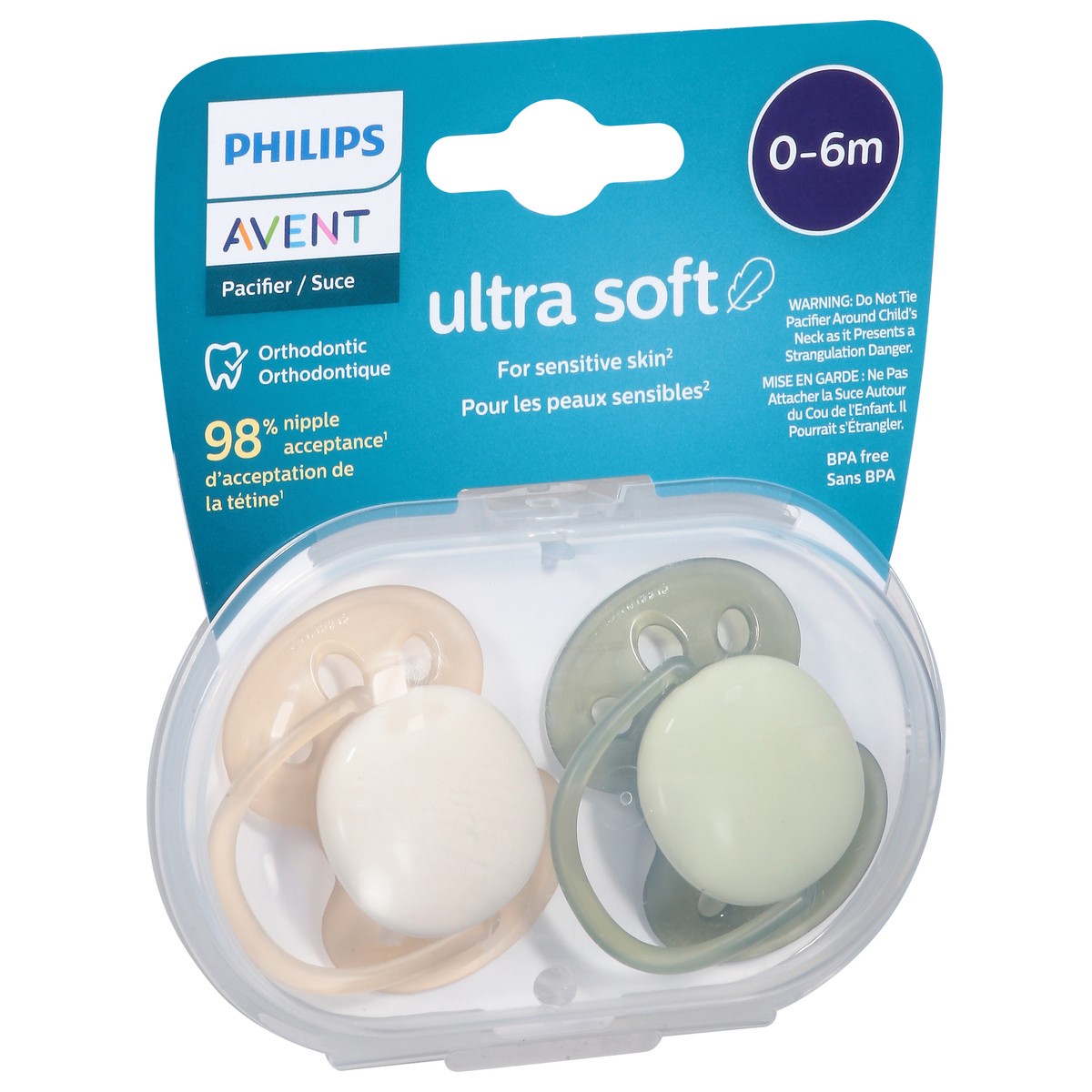 slide 10 of 12, Avent Ultra Soft Orthodontic Pacifier 2 ea, 2 ct