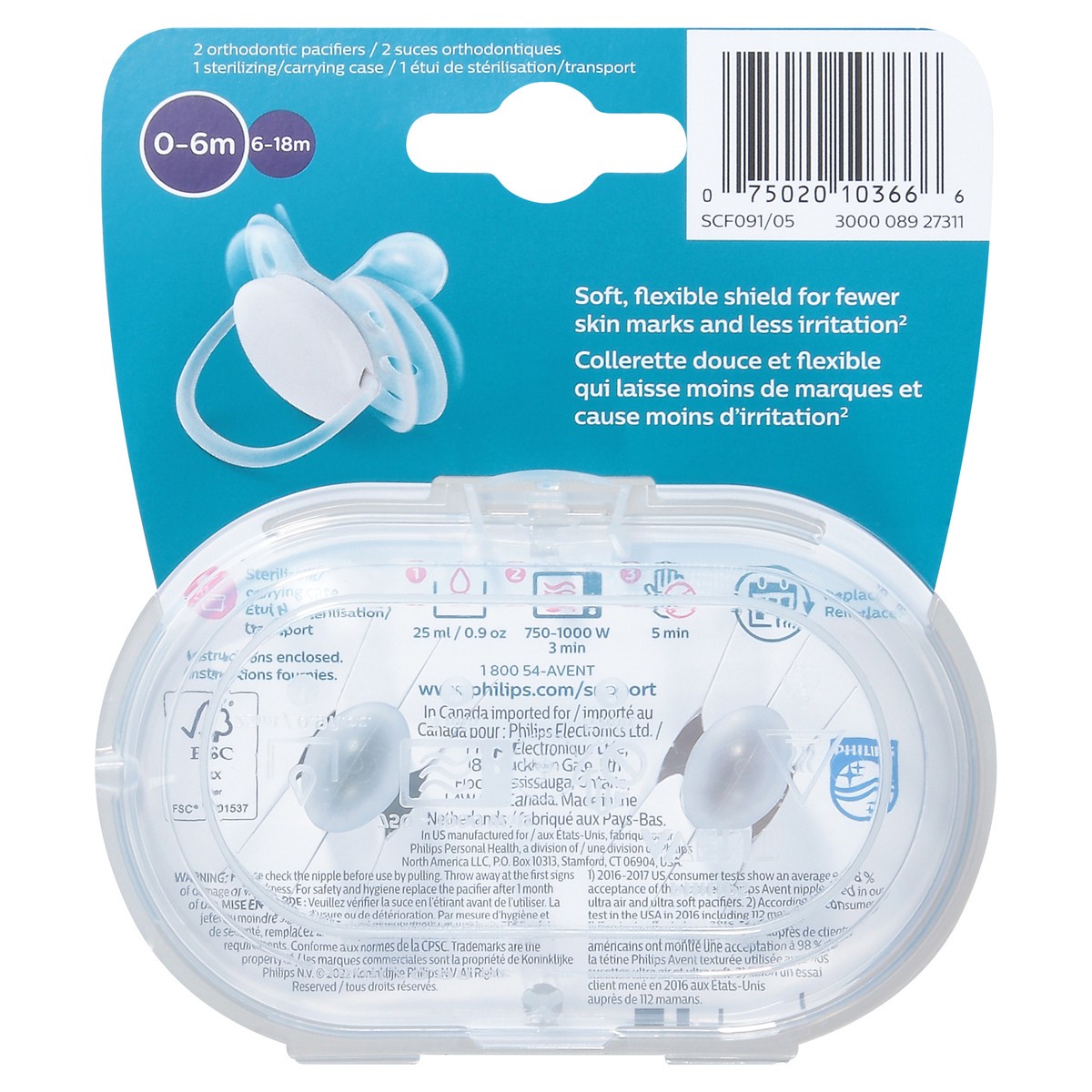 slide 12 of 12, Avent Ultra Soft Orthodontic Pacifier 2 ea, 2 ct