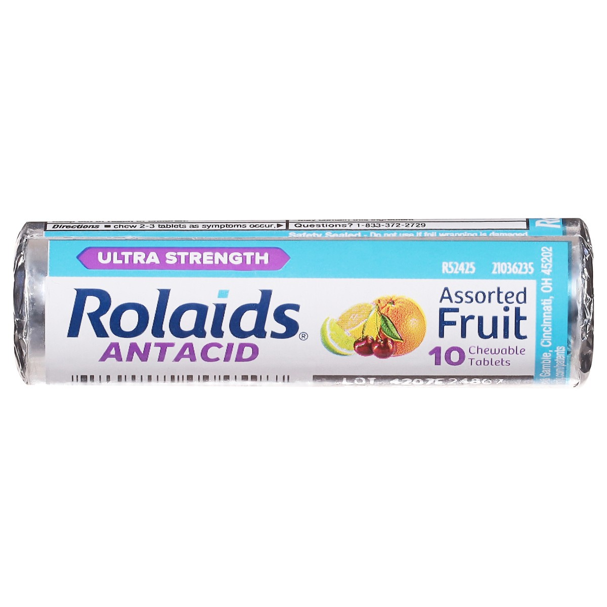 slide 6 of 15, Rolaids Ultra Strength Assorted Fruit Antacid 10 Chewable Tablets, 10 ct