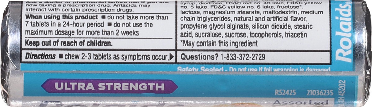 slide 14 of 15, Rolaids Ultra Strength Assorted Fruit Antacid 10 Chewable Tablets, 10 ct
