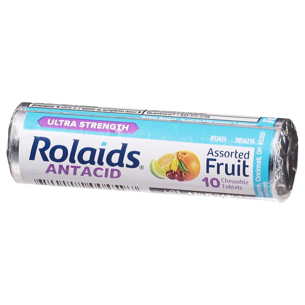 slide 3 of 15, Rolaids Ultra Strength Assorted Fruit Antacid 10 Chewable Tablets, 10 ct
