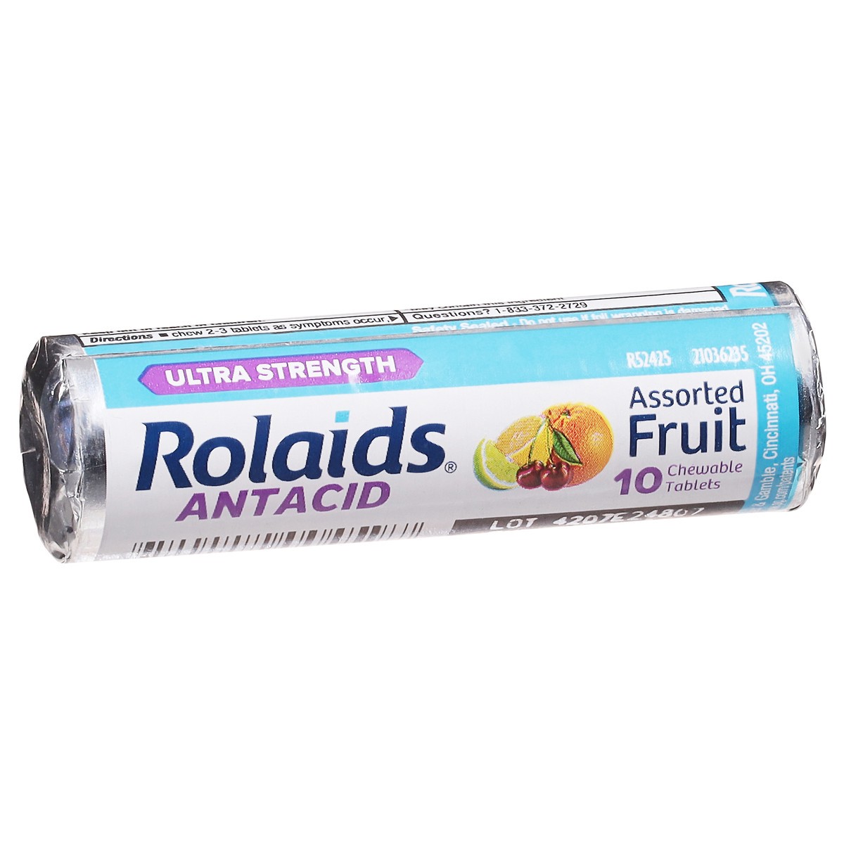 slide 13 of 15, Rolaids Ultra Strength Assorted Fruit Antacid 10 Chewable Tablets, 10 ct