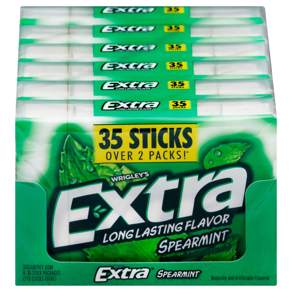 slide 1 of 5, EXTRA Spearmint Sugarfree Gum, 35-stick pack (6 packs total), 6 ct