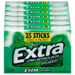 EXTRA Spearmint Sugar Free Chewing Gum Mega Packs - 35 Stick (Pack of 6)
