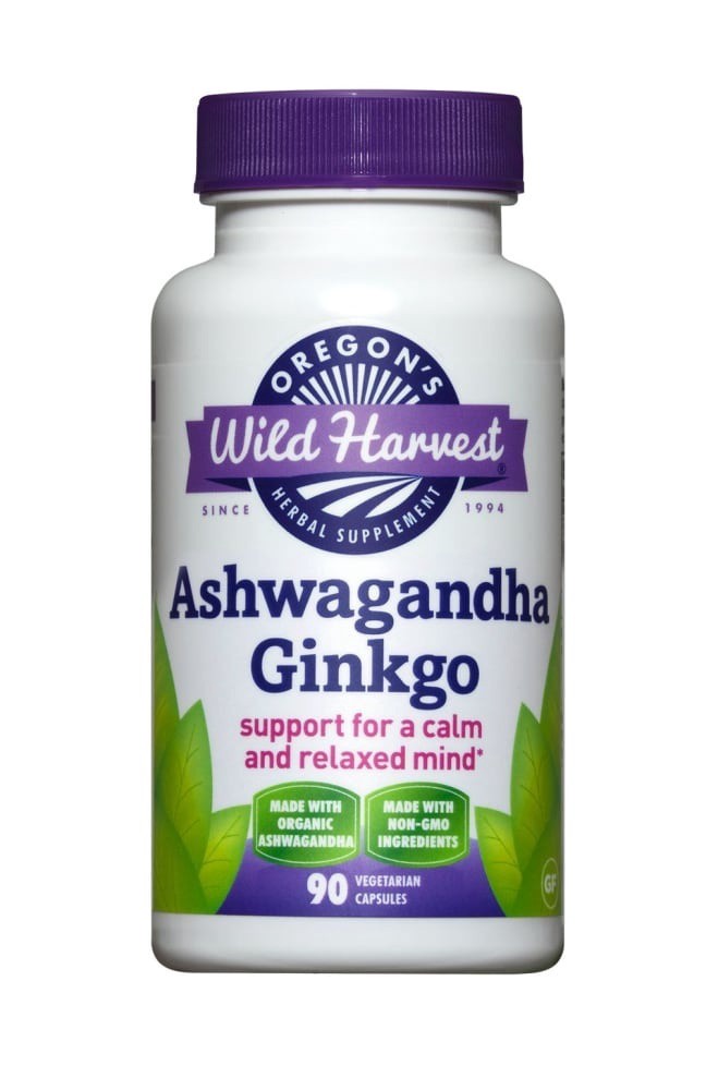 slide 1 of 1, Oregon's Wild Harvest Ashwagandha Ginkgo, 90 ct