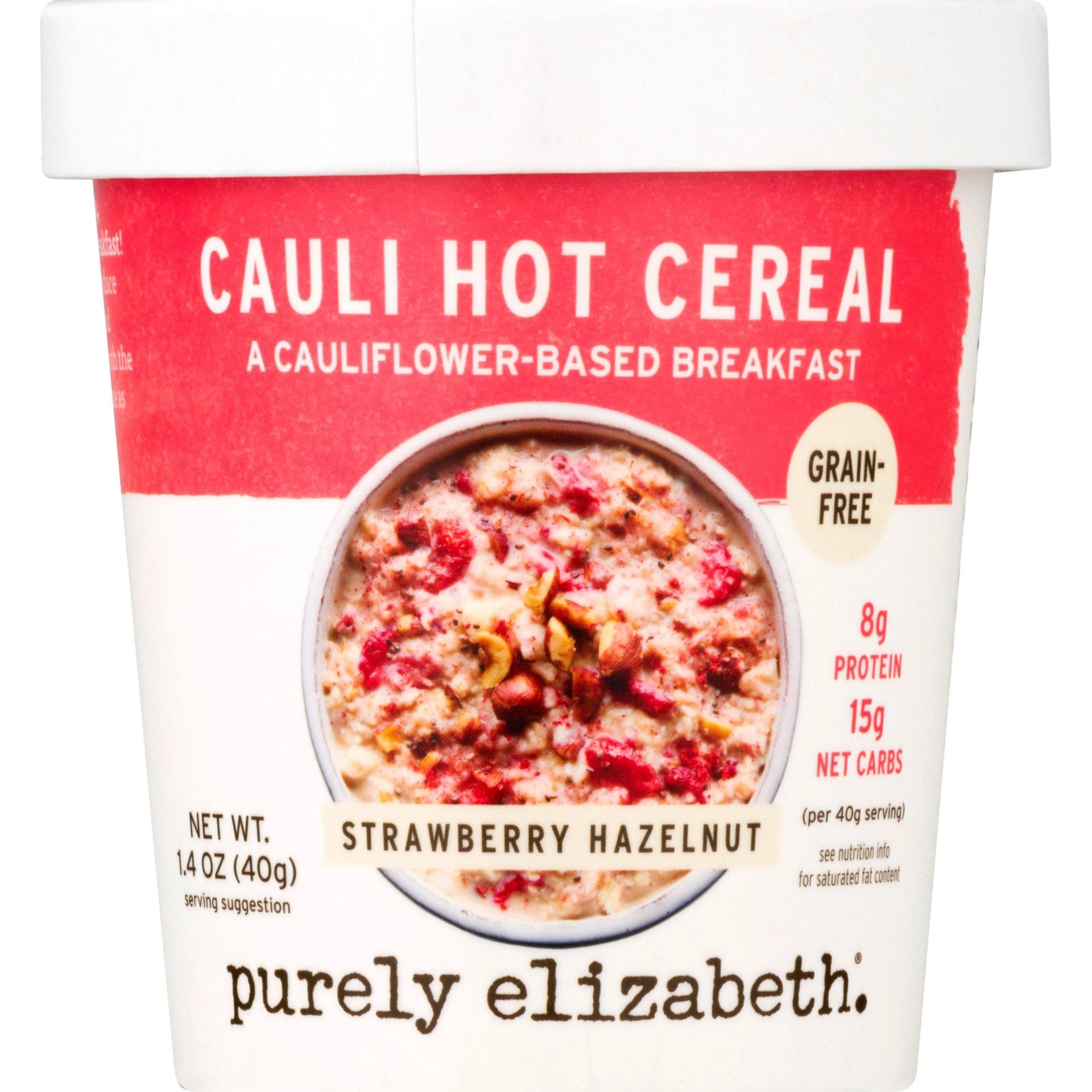 slide 1 of 5, Purely Elizabeth Hot Cereal Strawberry Hazelnut, 1.4 oz