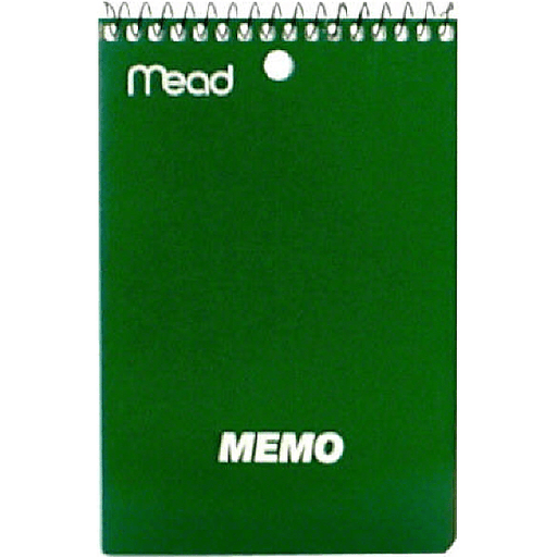 slide 1 of 1, Mead Spiral Memo Book, 40 ct