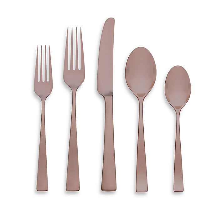 slide 1 of 1, Lenox Argento Elemental Copper Flatware Set, 5 ct