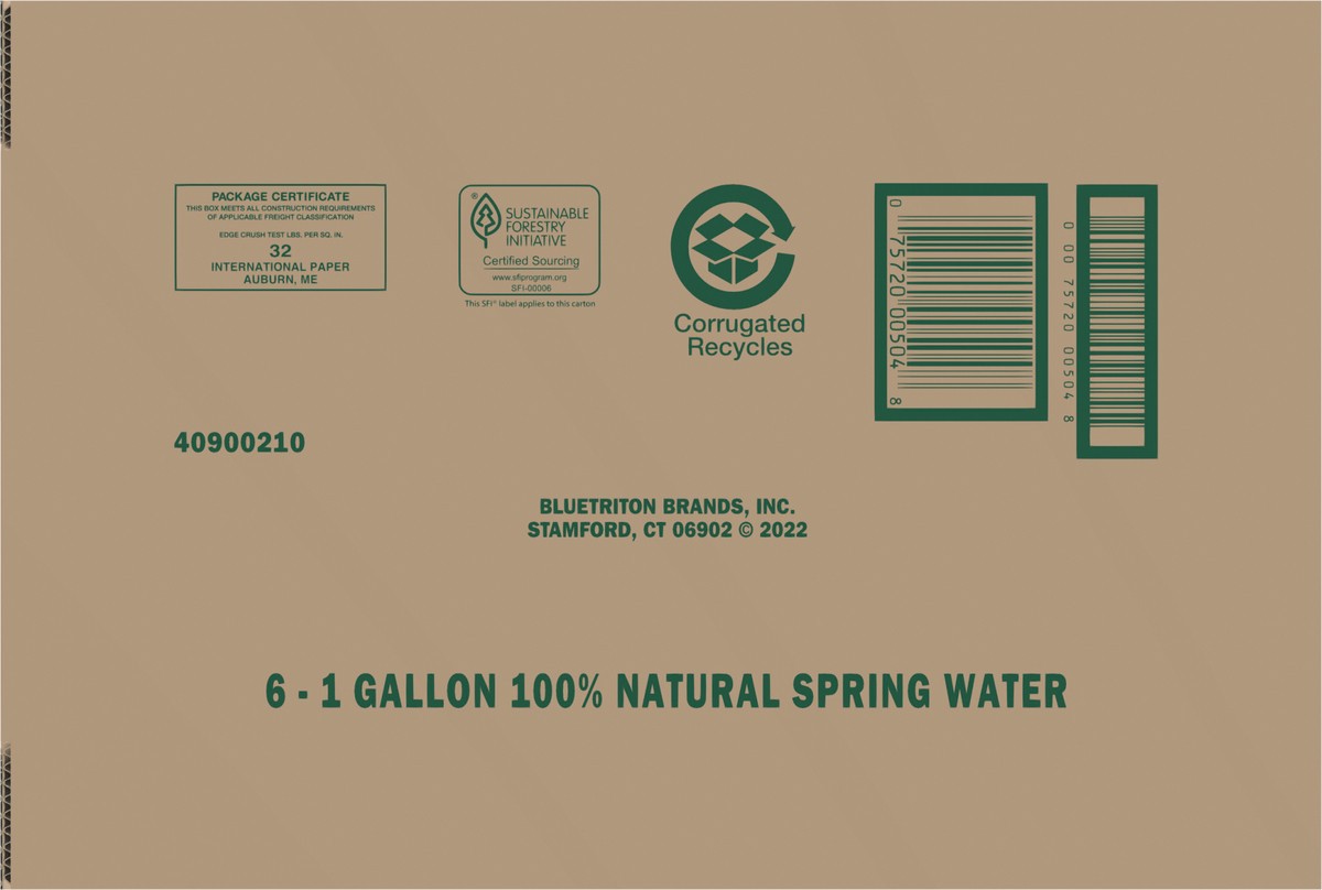 slide 4 of 8, POLAND SPRING Brand 100% Natural Spring Water, 1-gallon plastic jugs (Pack of 6) - 1 g, 1 g