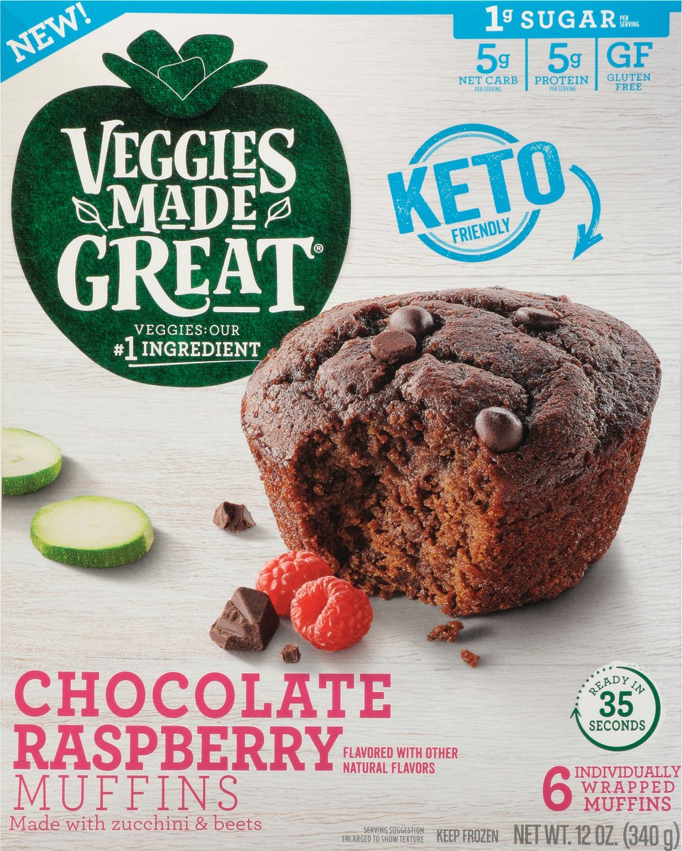 slide 8 of 15, Veggies Made Great Chocolate Raspberry Muffins 6 Muffins - 6 ct, 6 ct