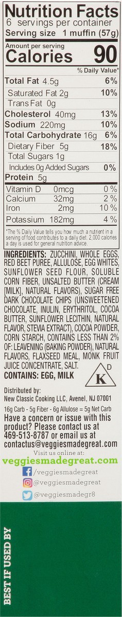 slide 9 of 15, Veggies Made Great Chocolate Raspberry Muffins 6 Muffins - 6 ct, 6 ct