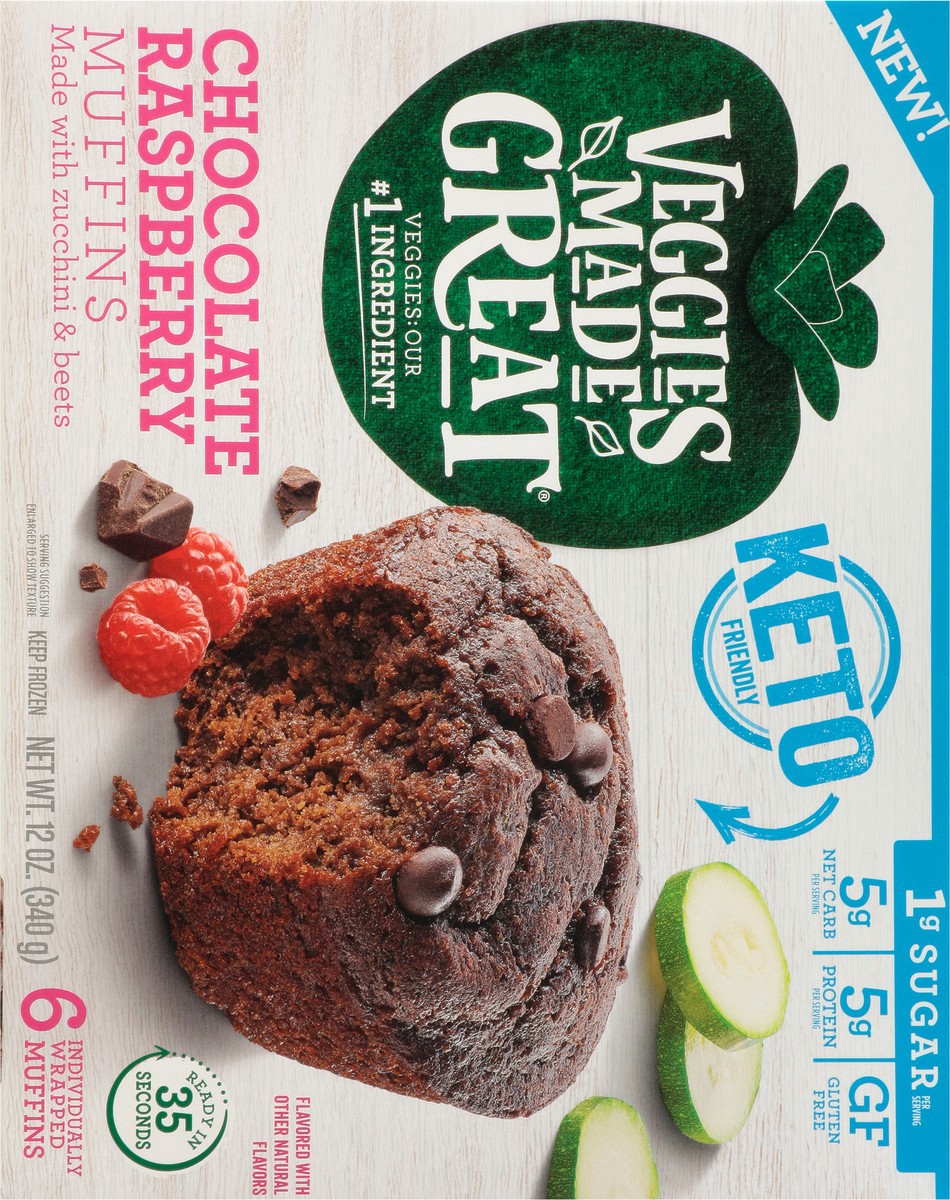 slide 7 of 15, Veggies Made Great Chocolate Raspberry Muffins 6 Muffins - 6 ct, 6 ct
