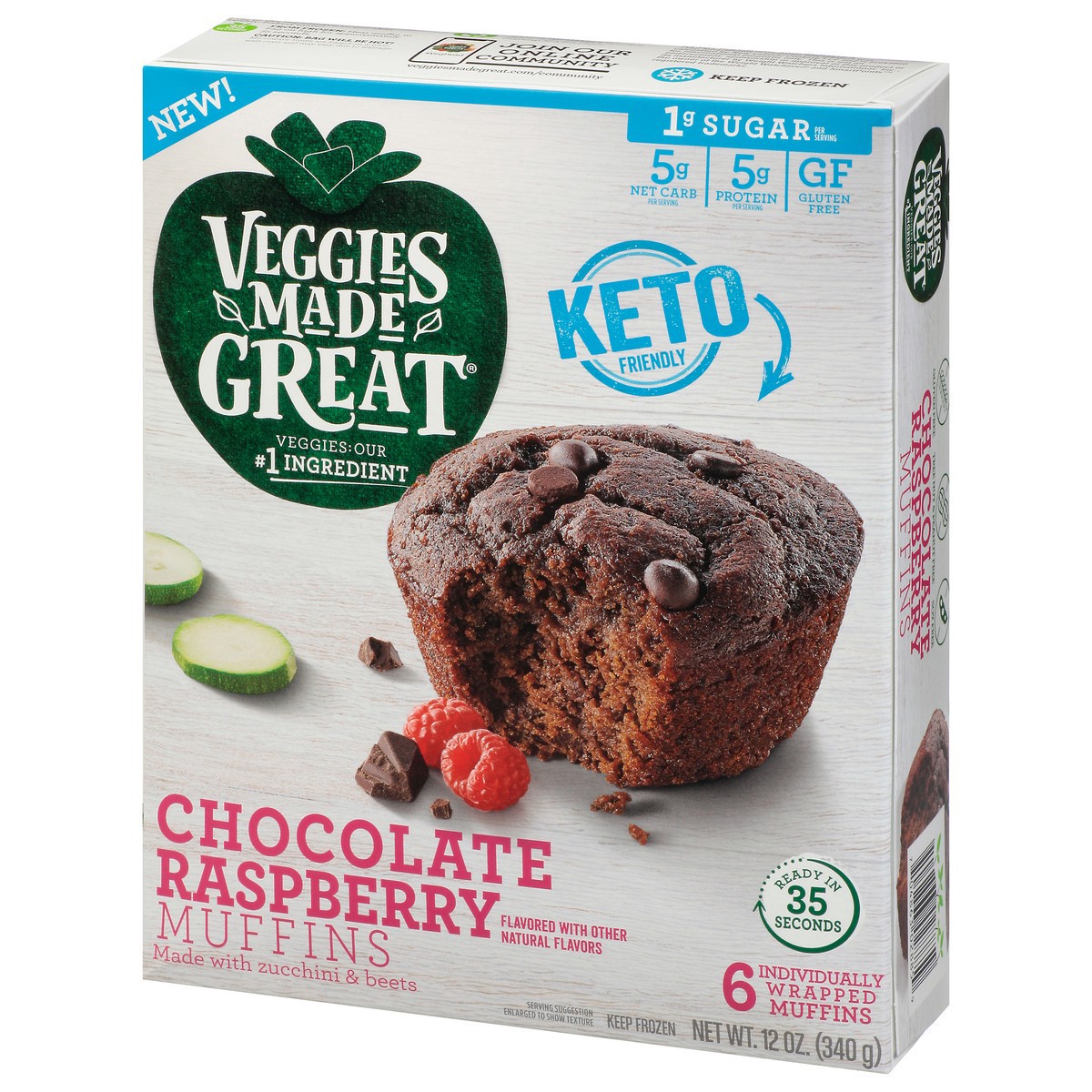 slide 13 of 15, Veggies Made Great Chocolate Raspberry Muffins 6 Muffins - 6 ct, 6 ct