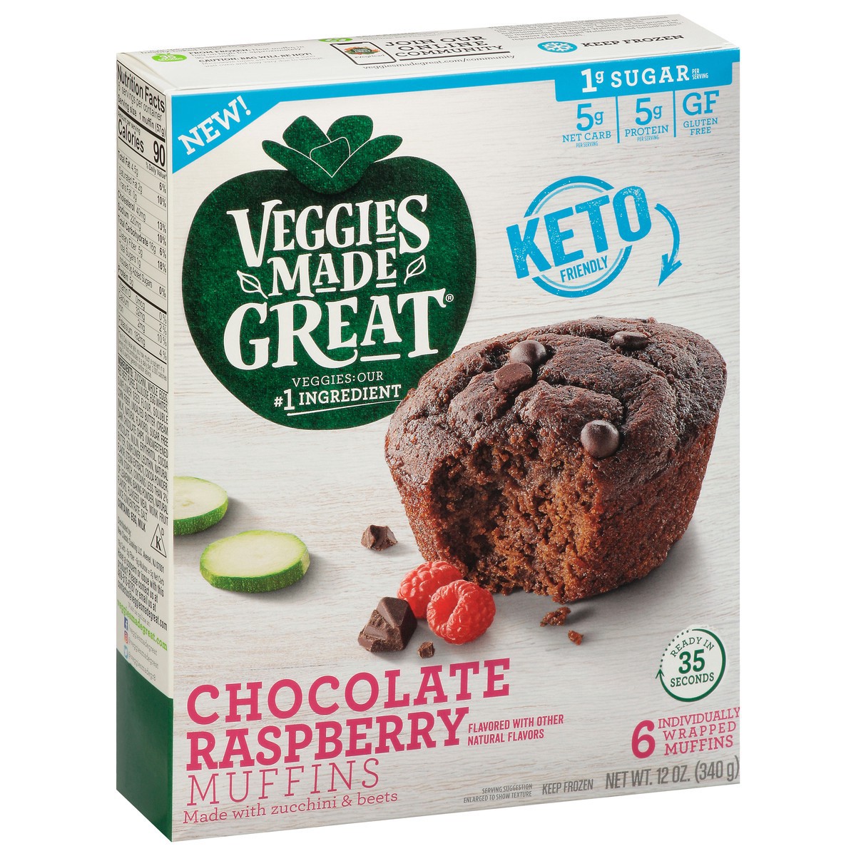 slide 2 of 15, Veggies Made Great Chocolate Raspberry Muffins 6 Muffins - 6 ct, 6 ct