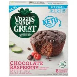Veggies Made Great Chocolate Raspberry Muffins 6 Muffins 6 ea