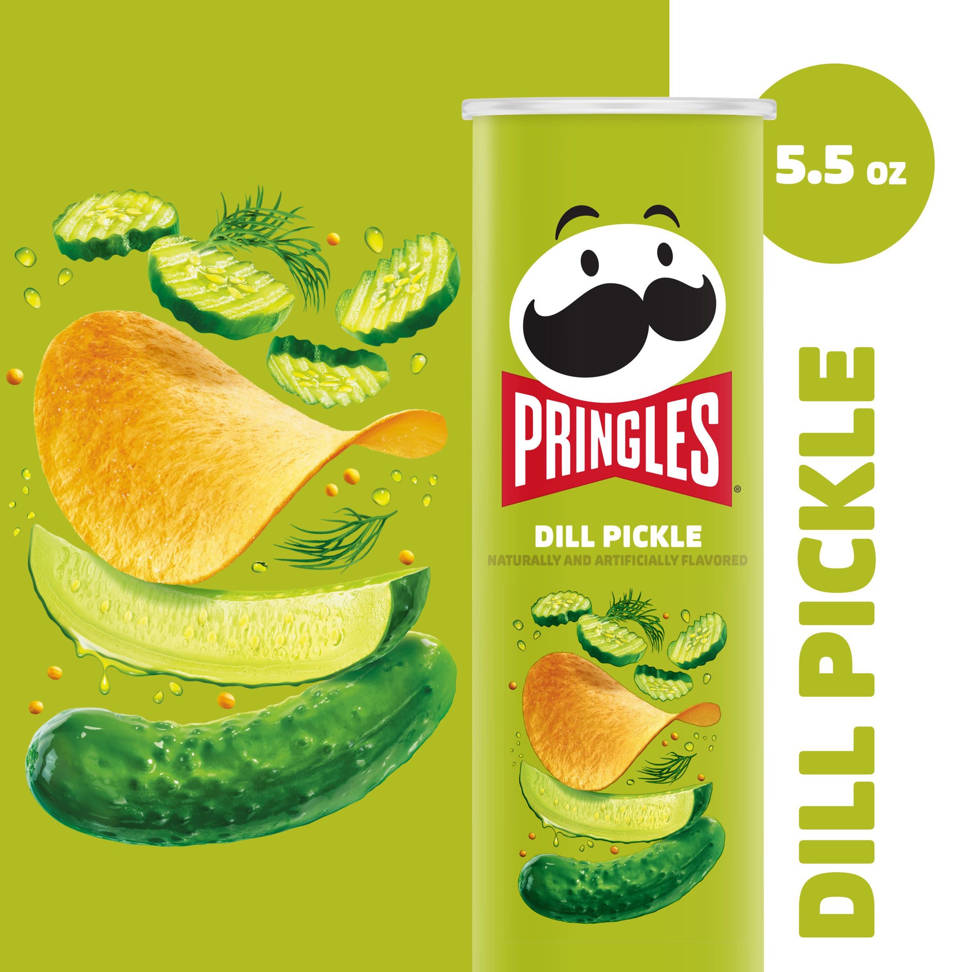 slide 5 of 7, Pringles Dill Pickle Crisps, 5.5 oz