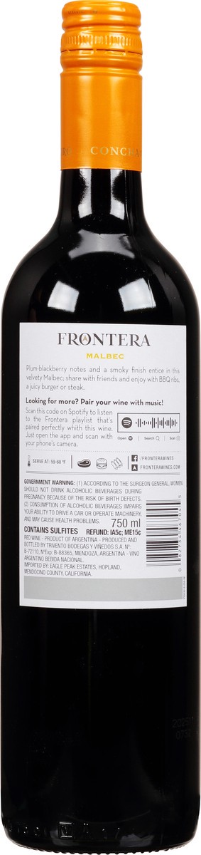 slide 10 of 12, Frontera Premium Fronterra Malbec, 750 ml