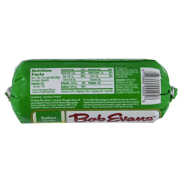 slide 8 of 13, Bob Evans Pork Sausage Roll, Italian, 16 oz, 16 oz