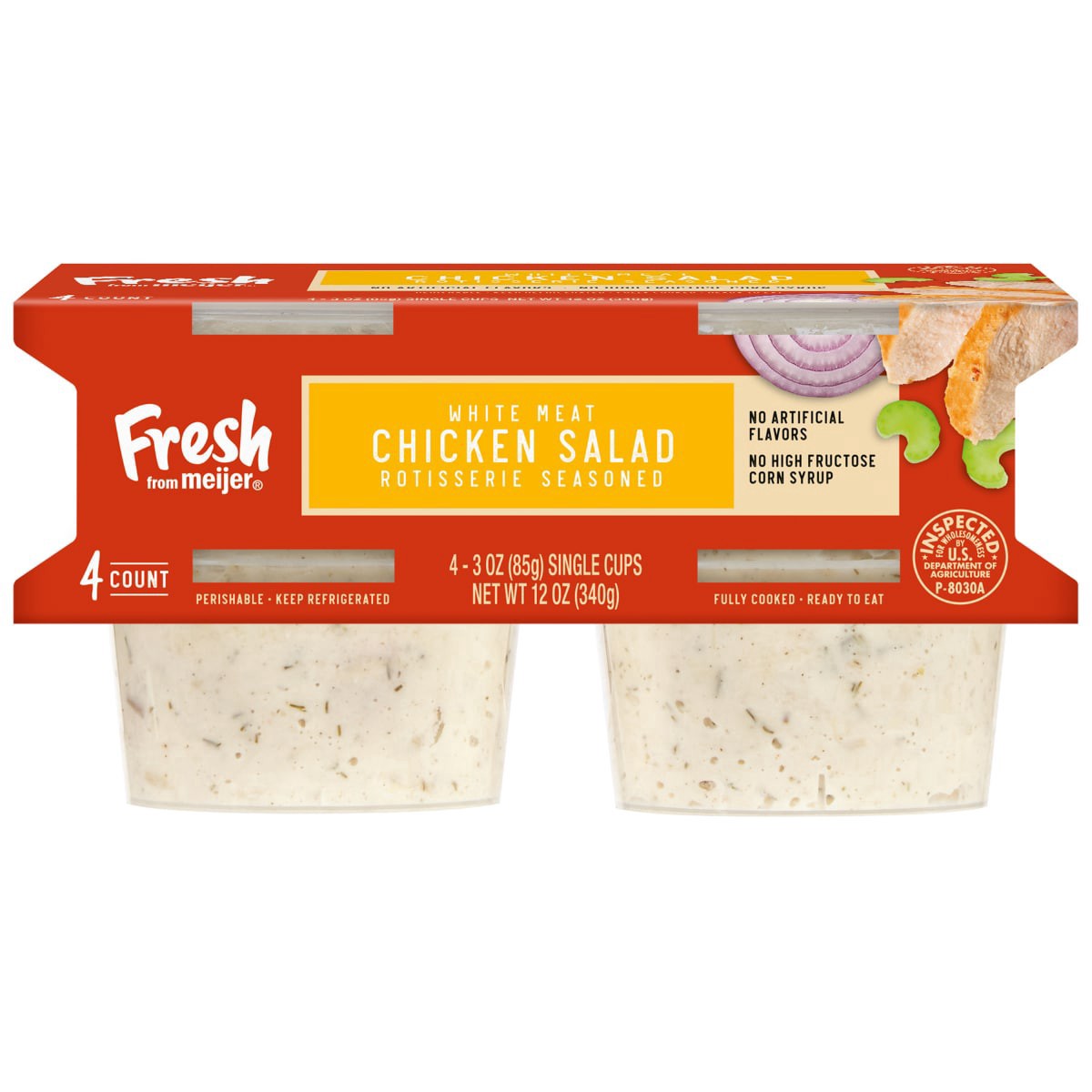 slide 1 of 9, Fresh from Meijer White Meat Chicken Salad, 12 oz., 12 oz